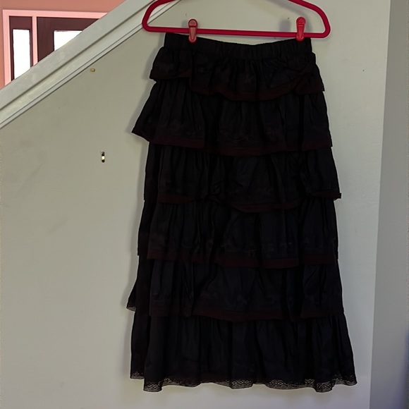 EN SAISON Women's Black Louis Midi Skirt - Picture 5 of 13